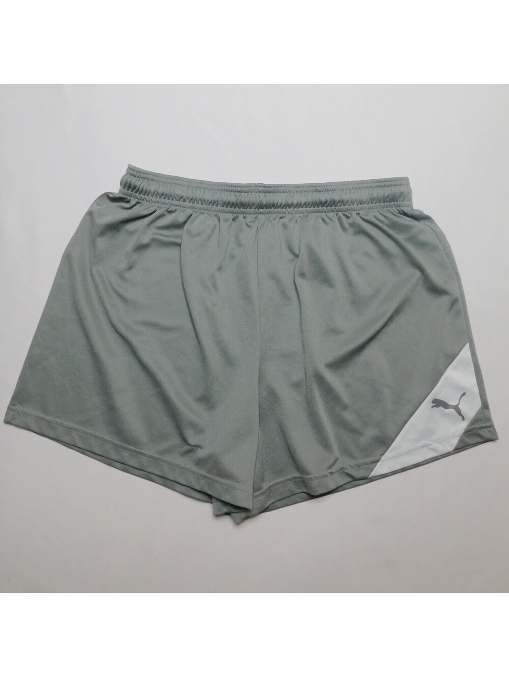 Puma Santiago Soccer Shorts Men's Size M Medium Gray White Athletic Gym Running